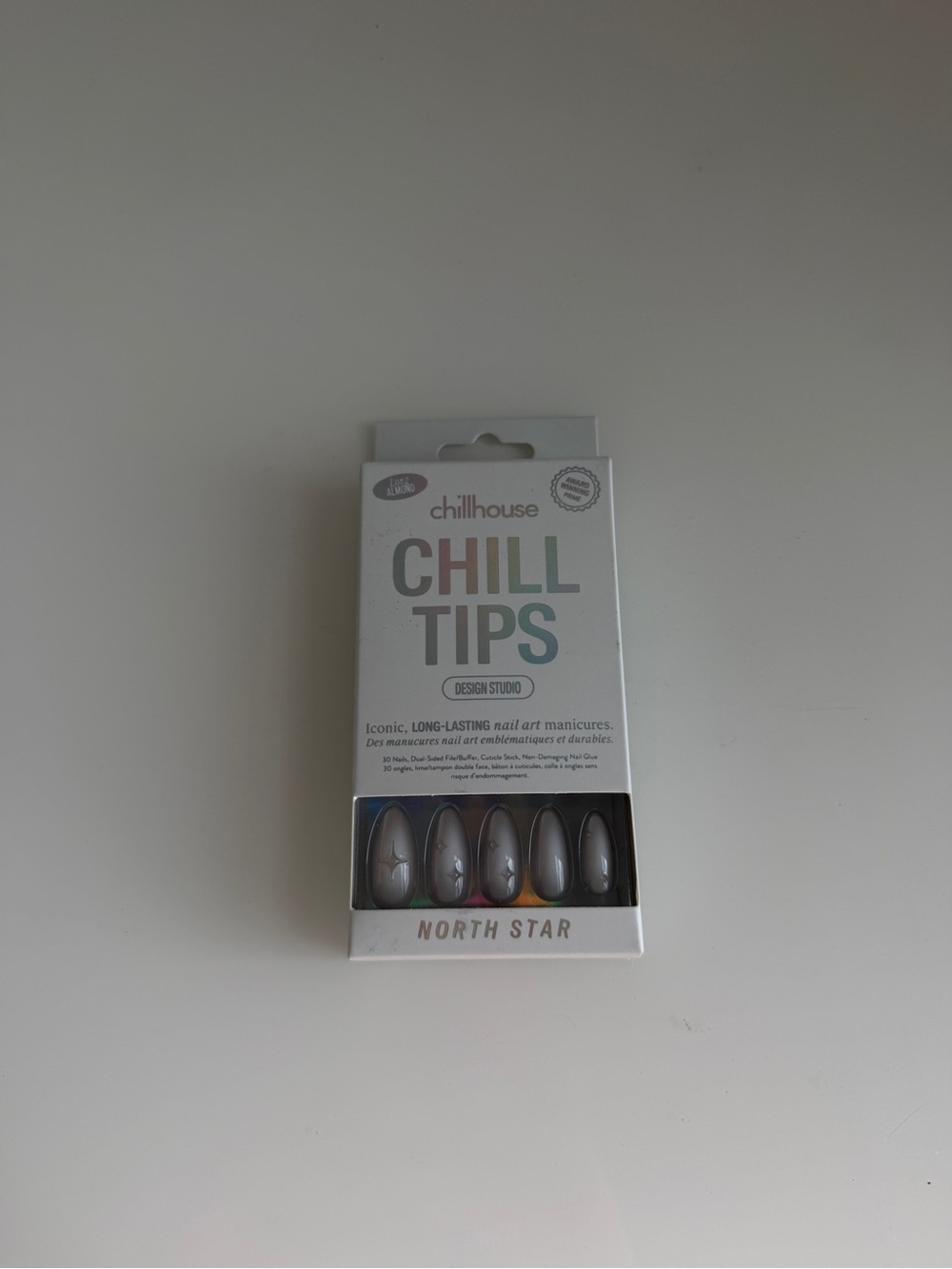 ChillHouse North Star Press-On Nails — Iridescent Neutral Set